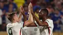 Chelsea menutup pertandingan dengan kemenangan 3-0 atas Esperance de Tunis setelah Tyrique George mencetak gol ketiga untuk The Blues pada menit-menit akhir. (FRANCK FIFE/AFP)