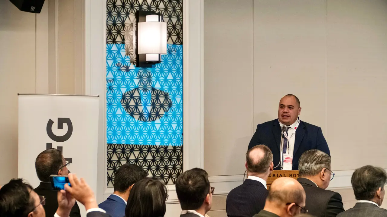 Chief Investment Officer Danantara Indonesia Pandu Patria Sjahrir dalam acara “Indonesia Day” di Tokyo. (Dok MUFG)