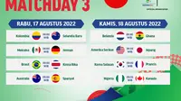 Link Live Streaming Piala Dunia Wanita U-20 Matchday 3 di Vidio, 17&18 Agustus 2022. (Sumber : dok. vidio.com)