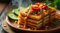 Resep Tahu Susun Telur dengan Bumbu Kacang yang Gurih