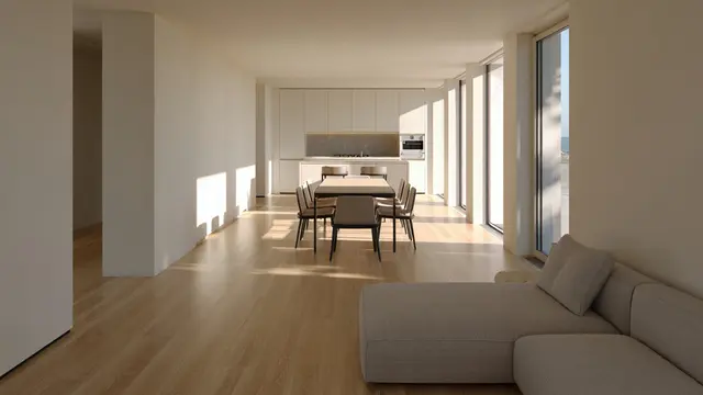 Denah Rumah Konsep Open Space Minimalis (AI)
