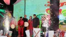 Wakil Gubernur DKI Jakarta Basuki Tjahaja Purnama membuka dengan resmi 'Pemilihan Abang & None 2014' di kawasan Monas, Sabtu (30/8/14). (Liputan6.com/Andrian M Tunay)