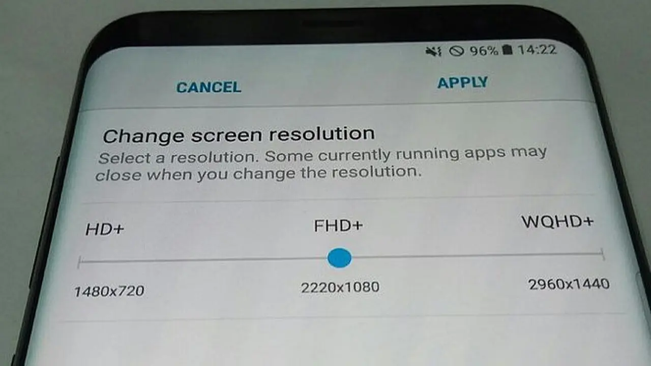 Samsung Galaxy S8 dilaporkan memiliki tiga opsi resolusi layar yaitu HD+, FHD+ dan WQHD+.