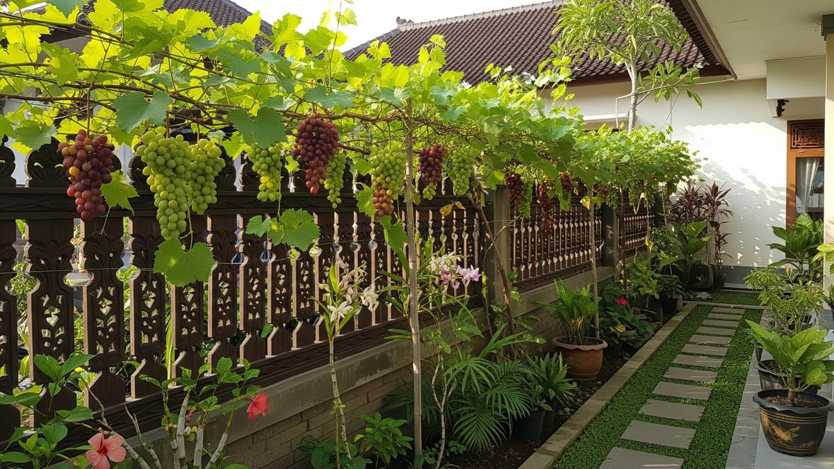 7 Inspirasi Kebun Anggur Rambat di Pagar Rumah yang Estetik dan Produktif, Bantu Percantik Hunian