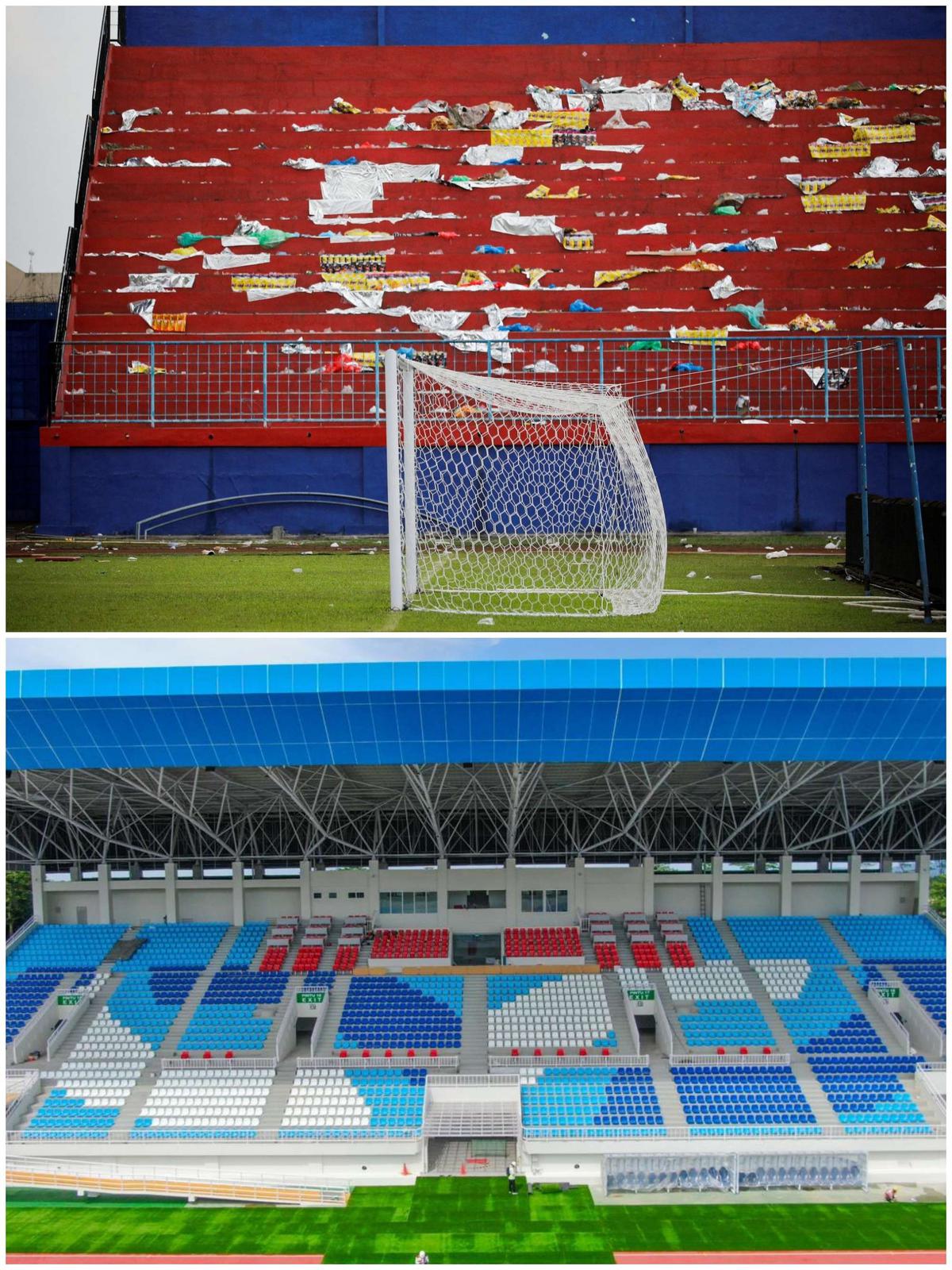 Kondisi Stadion Kanjuruhan Sebelum dan Setelah Direnovasi