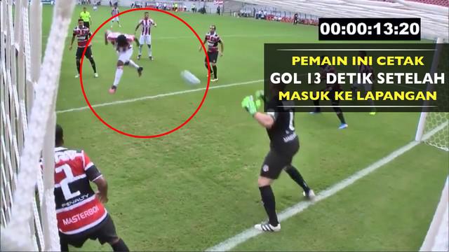 Pemain Nautico, Nirley mencetak gol setelah 13 detik masuk menggantikan rekannya.