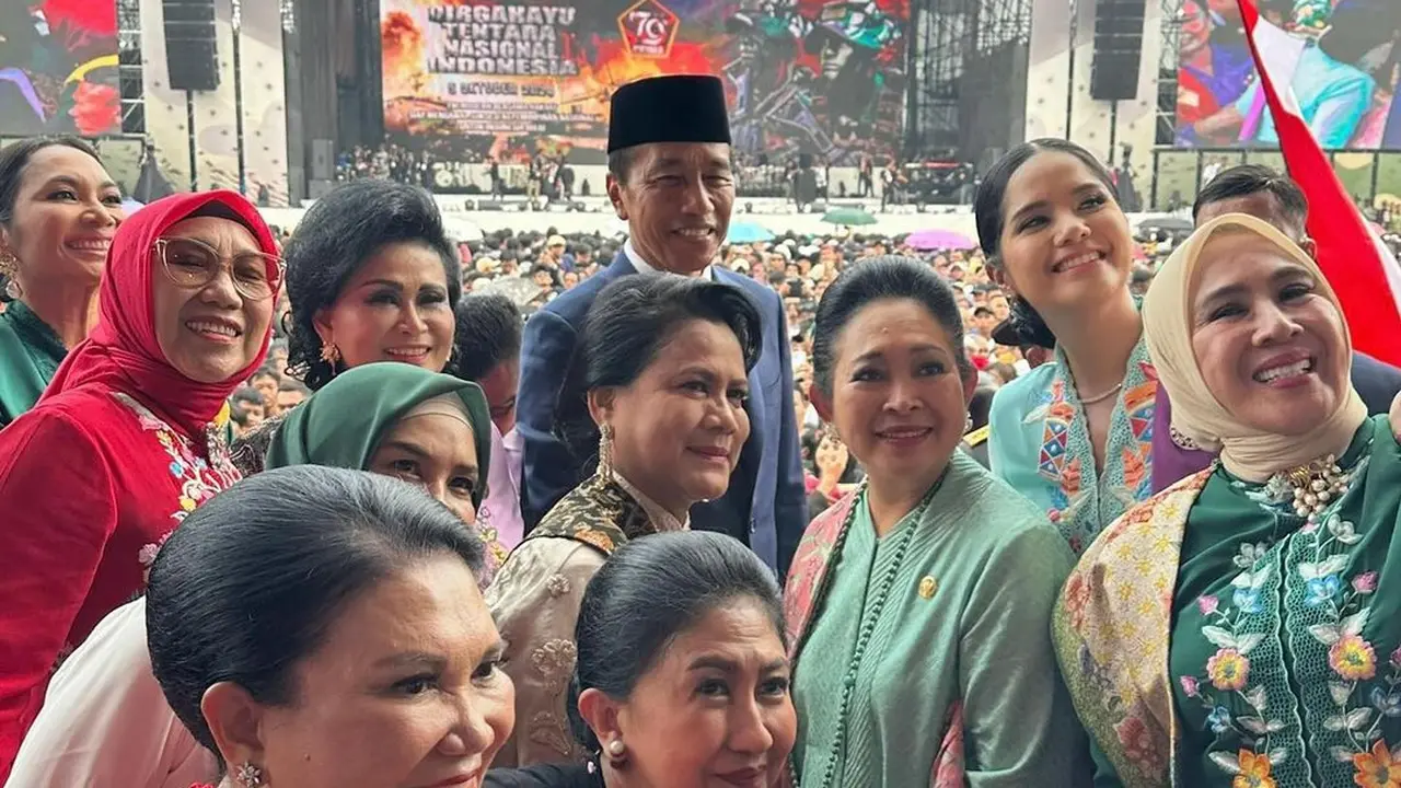 Adu Gaya Kebaya Iriana Jokowi, Annisa Pohan, hingga Titiek Soeharto, Tampilkan Aura Ibu Pejabat di HUT TNI ke-79