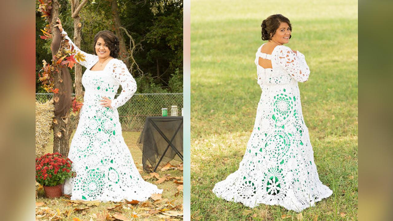 Gaun Pengantin Hasil Rajutan Tangan yang Unik dan Cantik