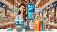 Ilustrasi layanan Buy Now Pay Later (BNPL). (Foto by AI)