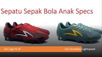 Pilihan sepatu sepak bola anak merek Specs, modelnya tidak kalah dari brand impor. (Istimewa)