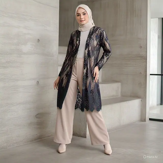 Model Kebaya Modern Brokat Hijab