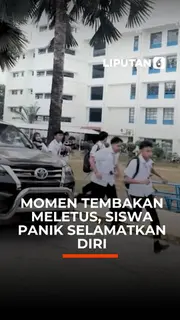 Momen Tembakan Meletus, Siswa Panik Berlarian