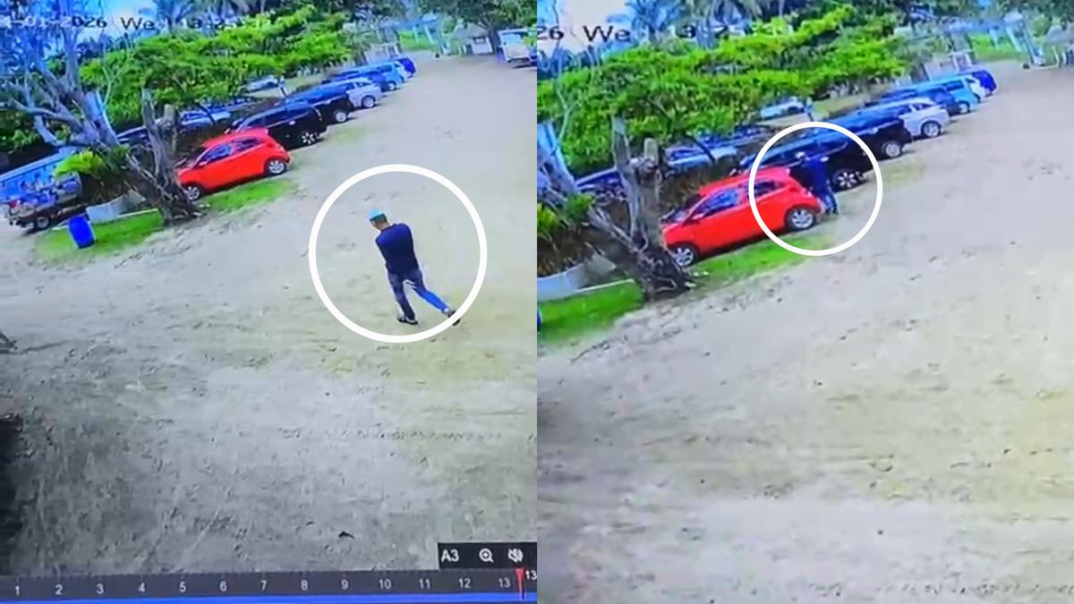 Mobil wisatawan raib dari parkiran pantai Lampung! Sekejap dilarikan pelaku. Begini kronologinya.