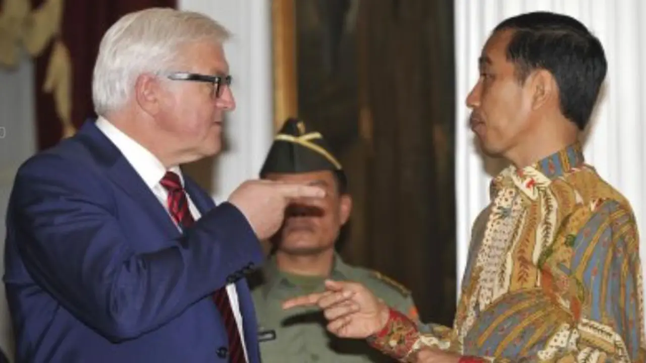 Menlu Jerman Frank Walter Steinmeier dan Presiden Jokowi