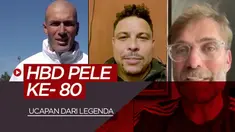 Berita video ucapan ulang tahun dari berbagai legenda dunia untuk Pele, salah satunya Ronaldo dan Zinedine Zidane