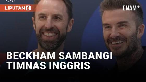 VIDEO: Momen Beckham Datangi Timnas Inggris di Pelatihan Piala Dunia
