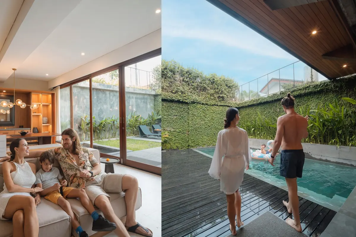Potret Teras Vila Nana Mirdad di Bali