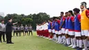 Sebanyak 50 peserta yang lolos seleksi regional 12 kota mengikuti seleksi nasional pemain Timnas Indonesia U-17 di Jakarta yang berlangsung 15-17 Agustus 2023. (Liputan6.com/Herman Zakharia)
