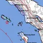 Gempa Magnitudo 4,8 menggetarkan wilayah Sinabang Aceh, Jumat (5/7/2024), pukul 15.14.55 WIB. (Liputan6.com/ Dok BMKG)