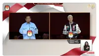 Calon Presiden (Capres) nomor urut 02 Prabowo Subianto dan Capres nomor urut 03 Ganjar Pranowo saat debat Pilpres 2024 terakhir yang digelar Minggu (4/2/2024) di Jakarta Convention Center (JCC), Senayan, Jakarta Pusat. (Tangkapan Layar YouTube KPU RI)