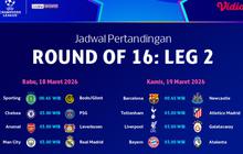 Jadwal Live Streaming Liga Champions Round of 16 Leg Kedua, Eksklusif di Vidio