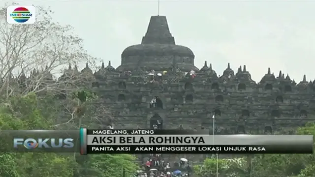 Batal digelar di kawasan Candi Borobudur, aksi bela Rohingya digelar di Masjid An-Nur.