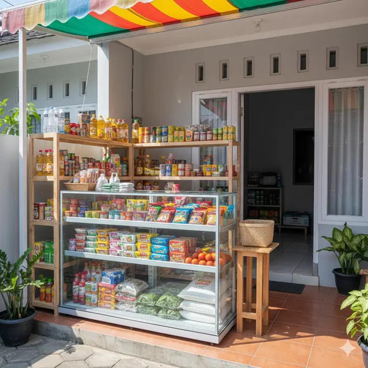 7 Inspirasi Warung Sembako Terbuka di Teras Rumah yang Hemat Tempat