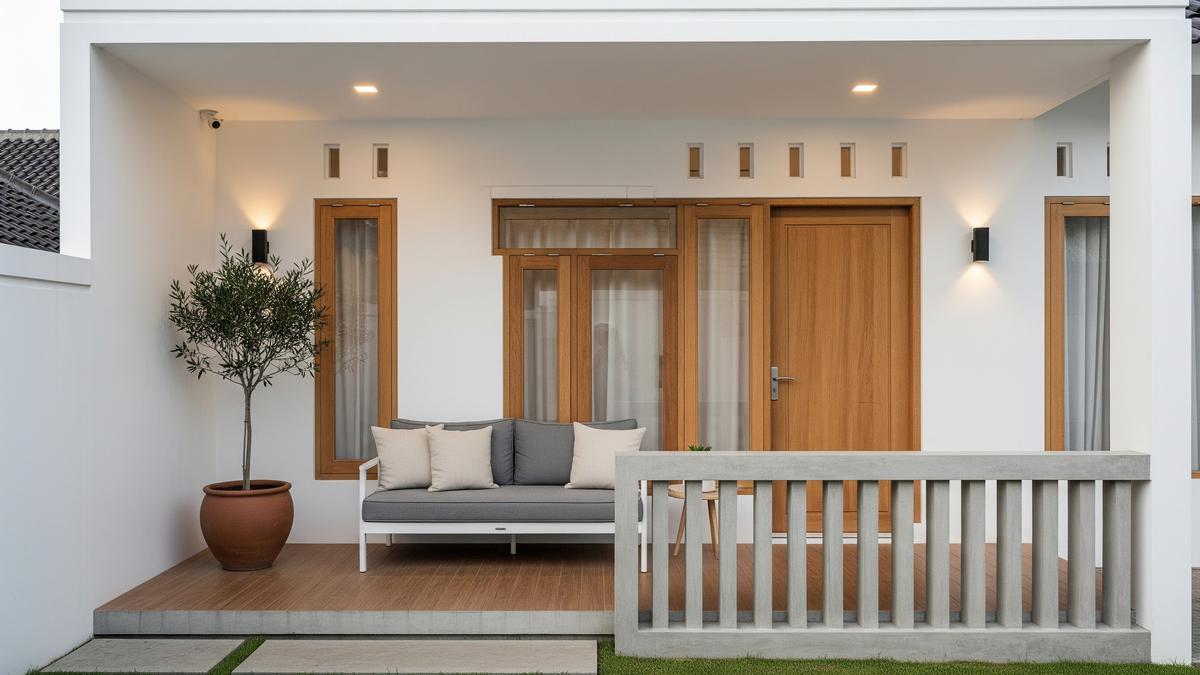 7 Contoh Teras Rumah Kampung Minimalis yang Bikin Tampak Depan Lebih Modern dan Elegan