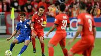 Shahril Ishak kembali bergabung ke timnas Singapura setelah sempat absen pada TC dan uji coba di Jepang, Juli lalu. (AFP/Mohd Fyrol)