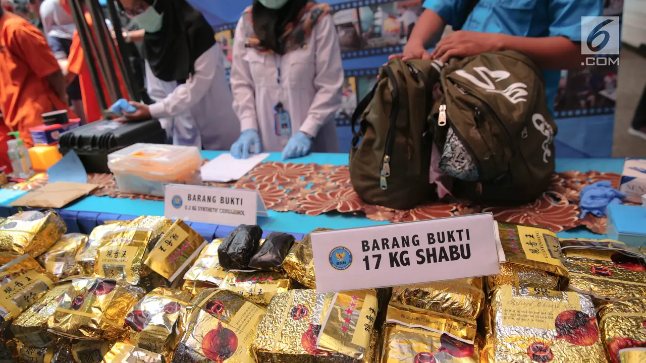 Ratusan Kilogram Sabu Dimusnahkan di Halaman BNN