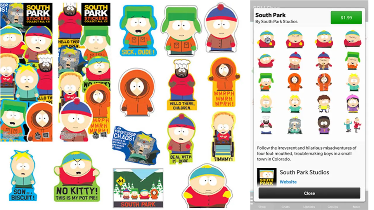 BlackBerry Tambahkan Karakter Lucu South Park di BBM Sticker