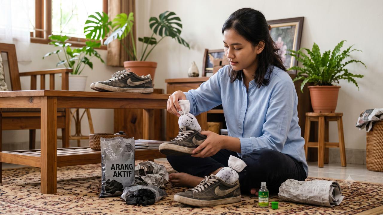Trik Menghilangkan Bau Sepatu di Dalam Rumah
