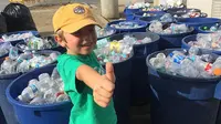 Ryan Hickman, seorang bocah berusia 7 tahun, membangun bisnis daur ulangnya sendiri dan sudah berhasil kumpulkan ratusan juta rupiah.