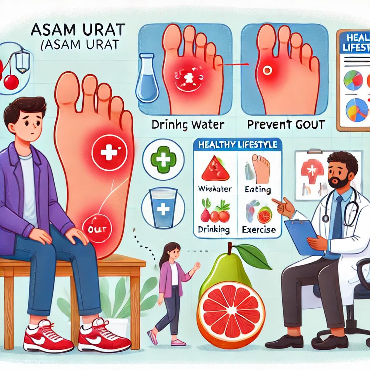 ilustrasi asam urat