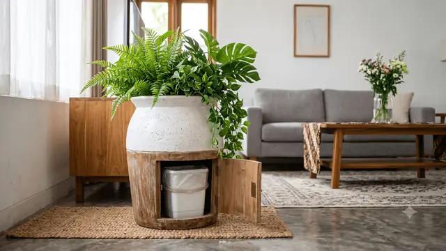 Desain Tempat Sampah Tersembunyi
