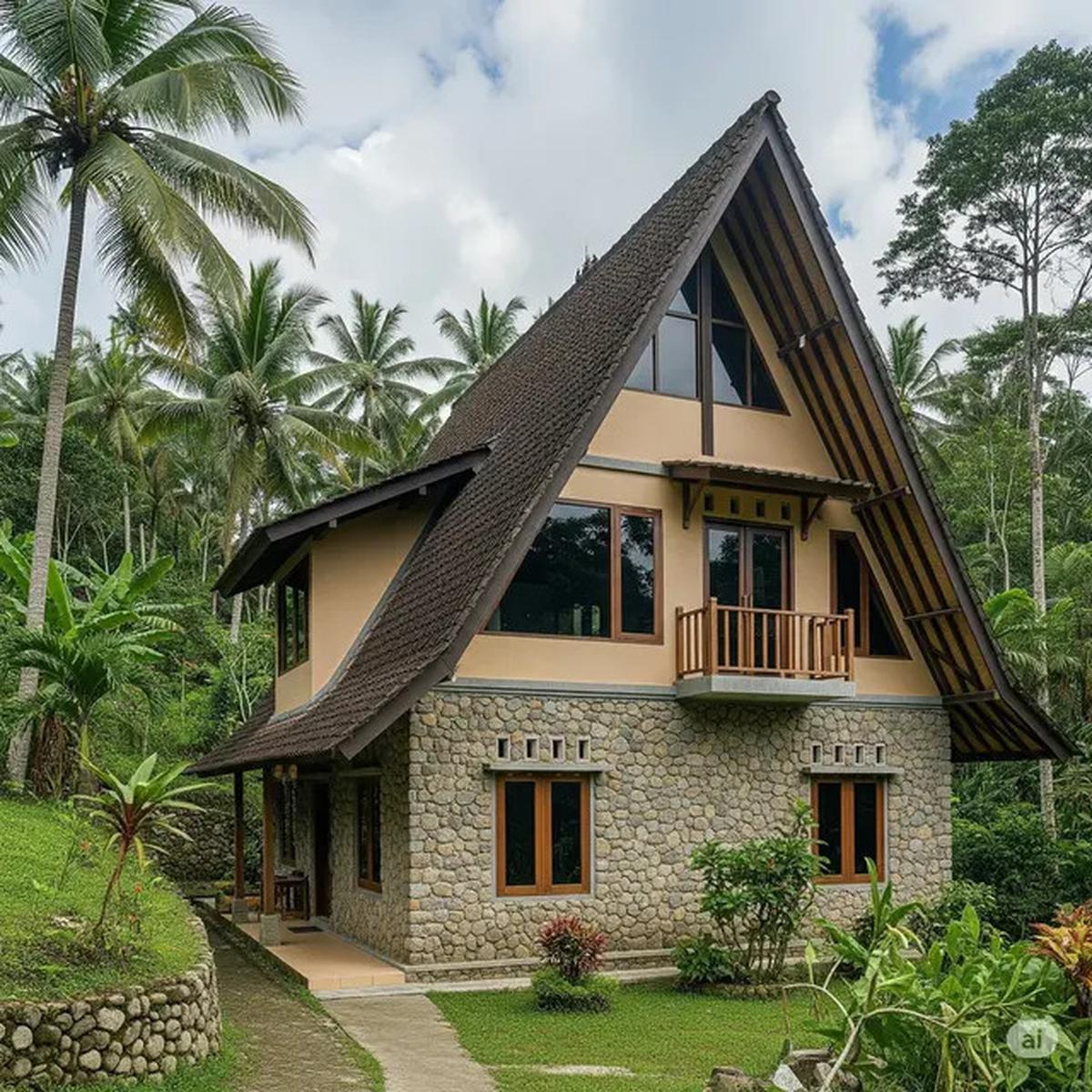 10 Inspirasi Desain Rumah Sederhana 2 Lantai di Desa, Nyaman, Asri, dan Hemat Biaya