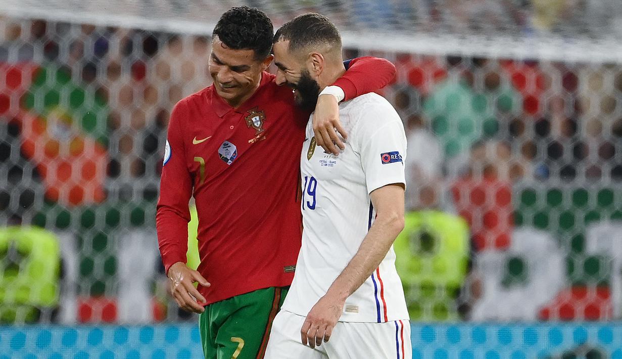 Portugal dan Prancis sama-sama berbagi poin pada laga pamungkas fase Grup F Euro 2020. Dengan hasil ini, baik Portugal maupun Prancis berhasil mentas dari fase grup dan lolos ke babak 16 besar. (Foto: AFP/Pool/Franck Fife)