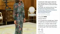 Seperti ini penampilan Queen Letizia, Ratu Spanyol saat tertangkap kamera menggunakan gaun murah. (Foto: Instagram/ @europeroyals)