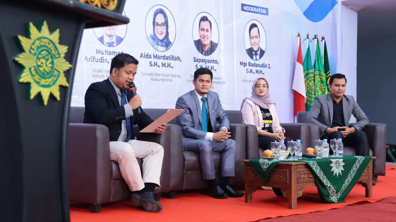Kolaborasi IKA FH UMP-HukumOnline Sosialisasi Hukum Kepailitan di Sumsel