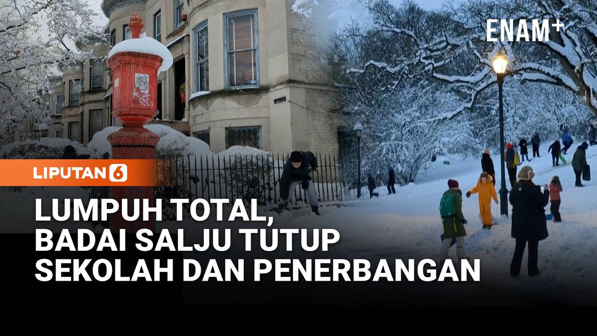 Badai Salju Terparah Hantam New York, Listrik Mati dan Ribuan Penerbangan Batal