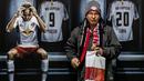 Leipzig fan in front of RB Leipzig advertising during the Bundesliga match between RB Leipzig and Borussia Mˆnchengladbach at Red Bull Arena on February 1, 2020 in Leipzig, Germany. (Photo by Boris Streubel/Bundesliga/Bundesliga Collection via Getty Images)