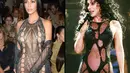 Bahkan Kim Kardashian tetap meniru gaya Cher saat hadiri Paris Fashion Week 2016. (Getty Images/USWeekly)