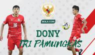 Gelandang Timnas Indonesia, Dony Tri Pamungkas. (Bola.com/Wiwig Prayugi)