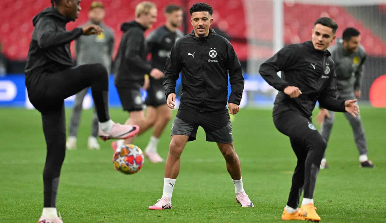 Laga kedua tim akan digelar di Stadion Wembley pada Minggu (2/6/2024) dini hari WIB. (Glyn KIRK/AFP)
