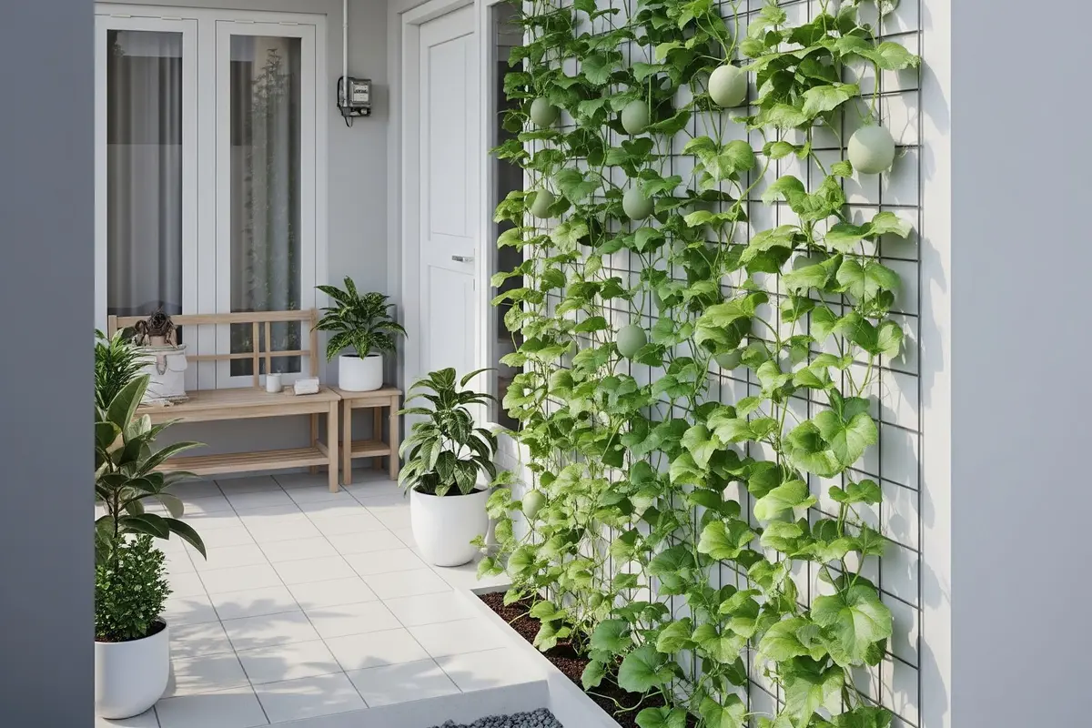 9 Model Teras Rumah dengan Pohon Buah Merambat di Tembok, Solusi Hijau Estetis