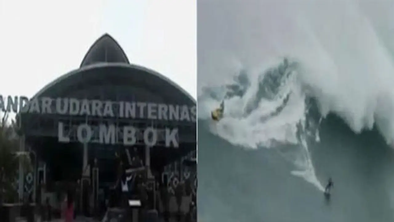Buka Tutup Bandara Lombok hingga Peselancar Taklukan Ombak