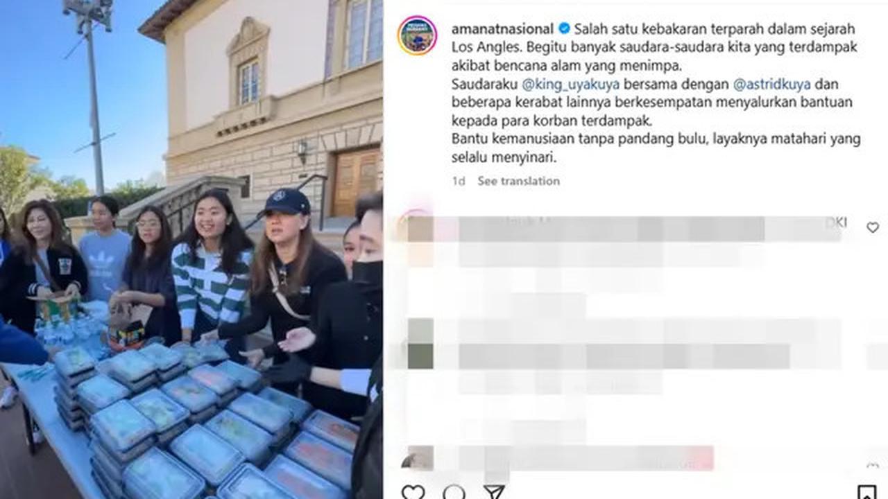 Astrid dan Cinta Kuya Bagi-Bagi Nasi Goreng untuk Korban Kebakaran Los Angeles