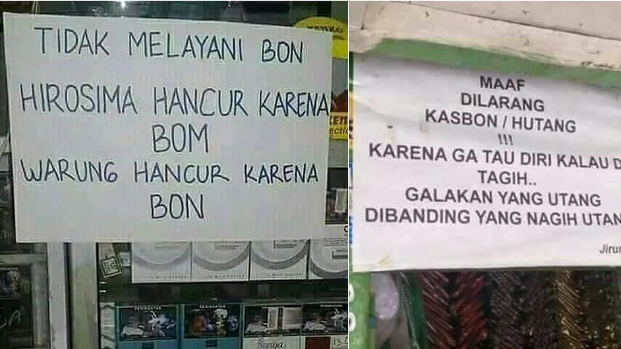 Bikin Nyengir, Ini 10 Spanduk Warung Anti-Mainstream