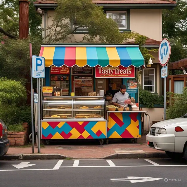 Desain Warung dengan Area Parkir