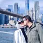 Syahrini dan Reino Barack di Brooklyn, Amerika Serikat. (Foto: Dok. Instagram @princessyahrini)